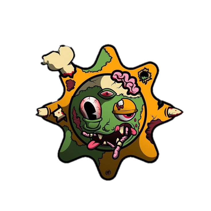 Illustrated glowing sun character